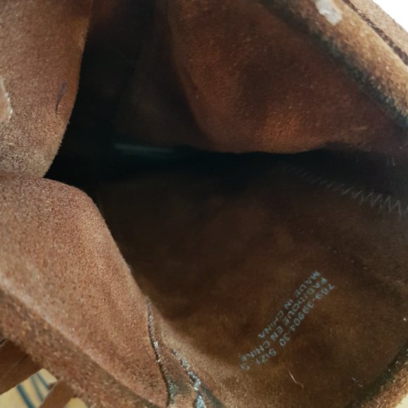 Brown Mid Height Suede Moccasins Women's Size 9, Handmade Indigenous Mukluks - Picture 9 of 10